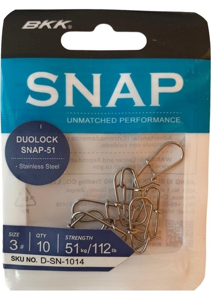 Duolock Snap-51 Klips No:3 (10lu Paket)