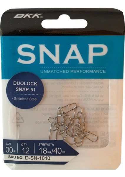 Duolock Snap-51 Klips No:00 (12li Paket)