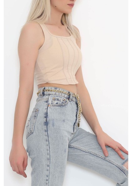 Kare Yaka Crop Bej modelleri