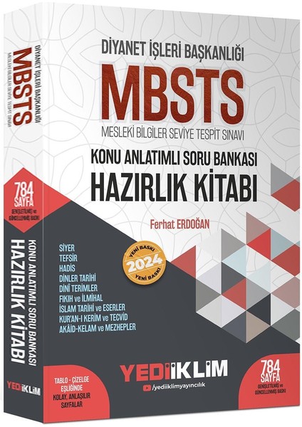 2024 Diyanet Işleri Başkanlığı Mbsts Konu Anlatımlı Soru Bankası Hazırlık Kitabı