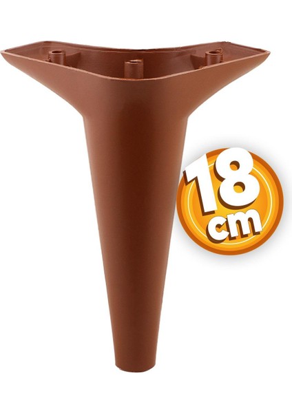 Aspen Lüks Mobilya Kanepe Koltuk Tv Ünitesi Baza Ayağı Ayakları 18 Cm Kahverengi Ayak (4 Adet) fiyatları