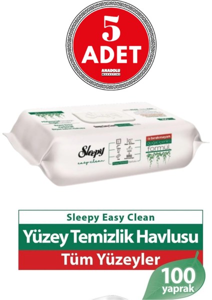 Easy Clean Yüzey Temizlik Havlusu 100'lü x 5 Adet
