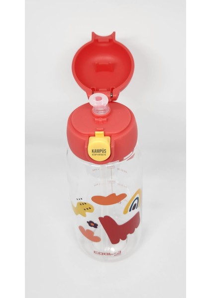 Cool-J Medium 600ML Sarı-Kırmızı Kilitli Tritan K7550 Matara fiyatları