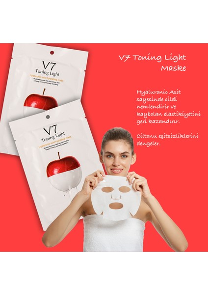 3 Adet One Toning Light Sticking Anında Aydınlatıcı Yatıştırıcı Vitamin Maskesi Xlmv7