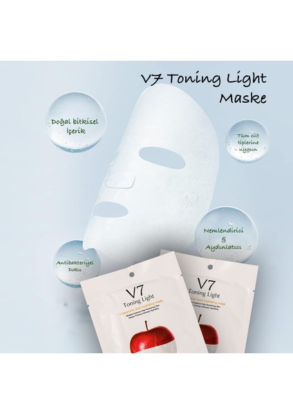 3 Adet One Toning Light Sticking Anında Aydınlatıcı Yatıştırıcı Vitamin Maskesi Xlmv7