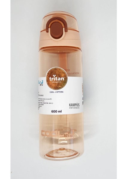 Cool-J Optima 600ML Soft Pembe -Kahverengi Kilitli Tritan K7567 Matara