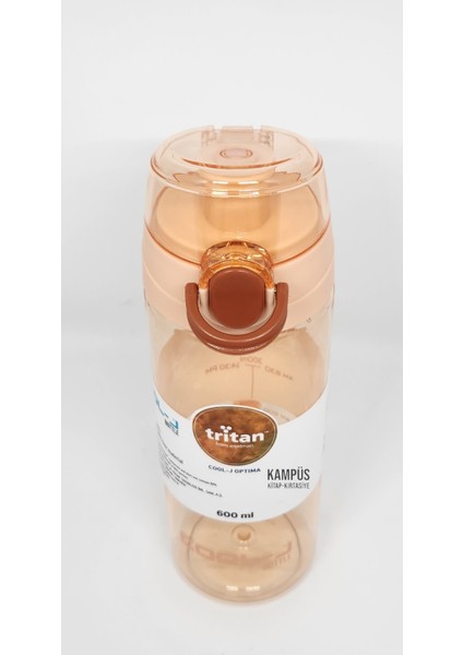 Cool-J Optima 600ML Soft Pembe -Kahverengi Kilitli Tritan K7567 Matara modelleri