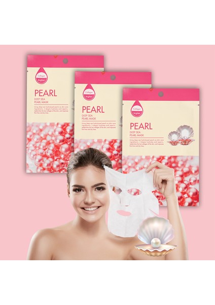 3 Adet Derin Deniz Inci Maskesi Hanımeli Özlü Deep Sea Pearl Mask XLM434