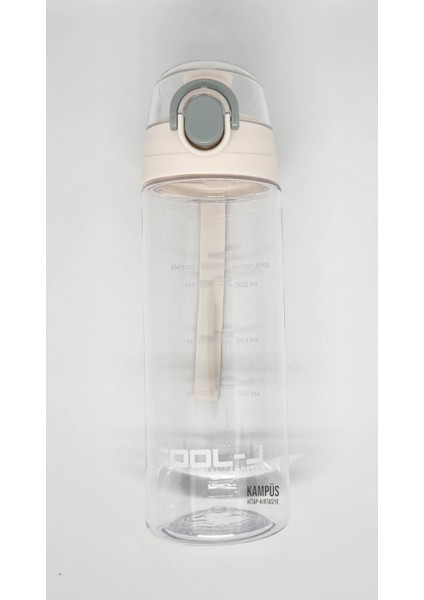 Cool-J Optima 600ML Beyaz-Gri Kilitli Tritan K7565 Matara