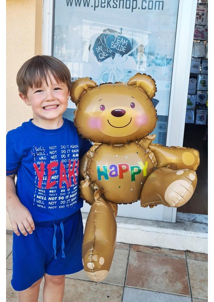 Oturabilen Ayı Balon Teddy Bear Tatlı Ayı Doğum Günü Parti Balonu