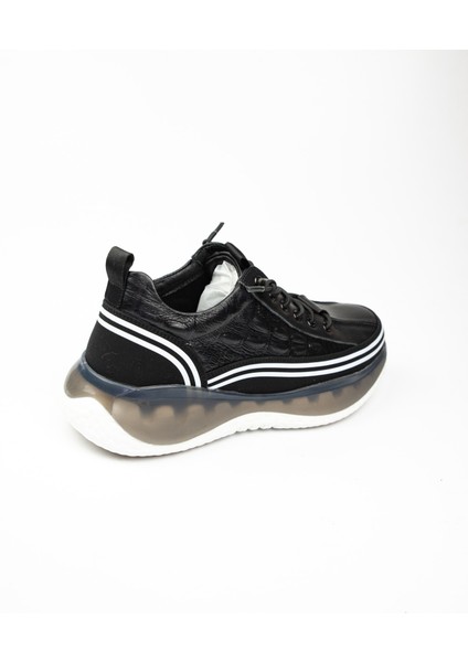515 - 5 Siyah Deri Erkek Sneaker