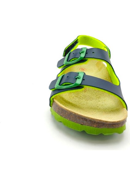 Ortopedik Çocuk Sandalet P 600124-8100 - Lacivert Yeşil modelleri