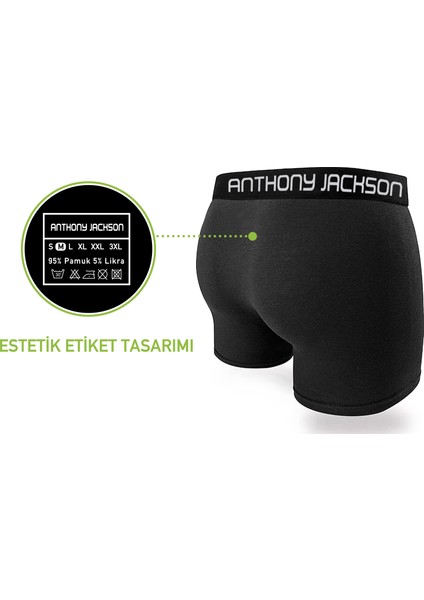 Likralı 6'lı Kutu Premium Erkek Boxer Lıon