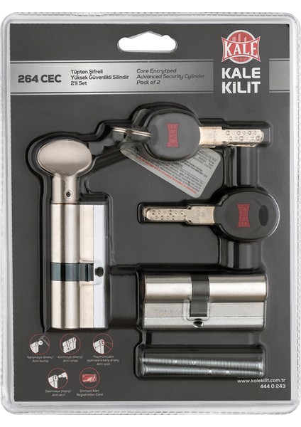 Cec + Cecm Yüksek Güvenlikli Barel Seti Ortak Anahtar 5 Adet