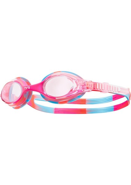 Swimple Tie-Dye Pembe/beyaz Çocuk Yüzücü Gözlüğü, Çocuk Antrenman Gözlük