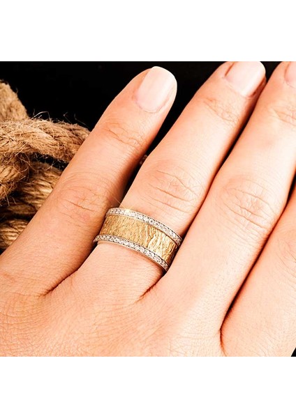 Çınar Gümüş Alyans Modeli Altın Kaplama Bay Alyans fırsatları