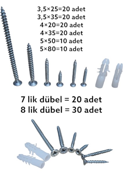Vida Dübel Seti 150 Parça