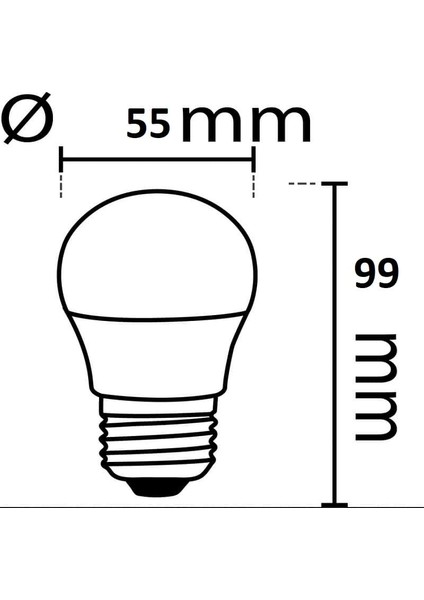 4,9W LED Value Beyaz Işık E-27 Mini LED Ampul 5 Adet