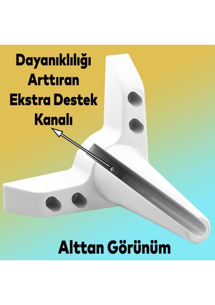 Aspen Lüks Mobilya Kanepe Sehpa Puf Koltuk Ayağı 14 cm Beyaz Baza Köşe Ayak (4 Adet)