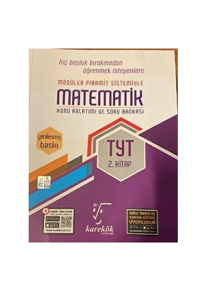 Karekök Yayıncılık TYT Matematik 2.kitap Mps Modüler Piramit Sistemi