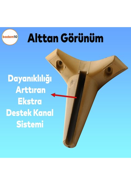 Aspen Lüks Mobilya Kanepe Koltuk Tv Ünitesi Baza Ayağı Ayakları 15 Cm Koyu Ceviz Ayak (4 Adet)