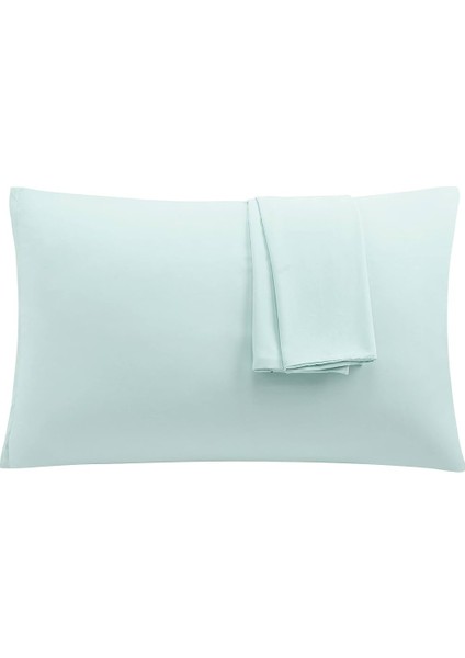Mint-Yeşili 2'li Yastık Kılıfı Beyaz Fermuarlı 50X70 cm