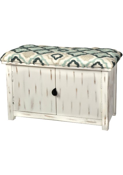 Turkuaz Otantik Dolap/puf 76X35X48CM