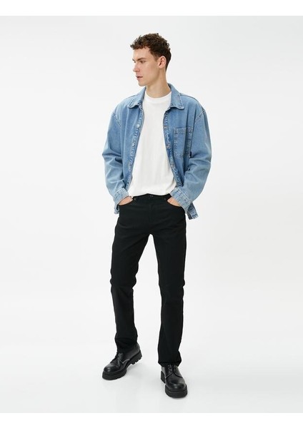 Straight Fit Boru Paça Kot Pantolon - Mark Jean fırsatları