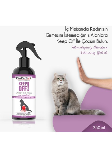 Keep Off Kedi Uzaklaştırıcı Iç Mekan Sprey Alan Kısıtlıyıcı Kedi Alan Belirleme Spreyi 250 ml