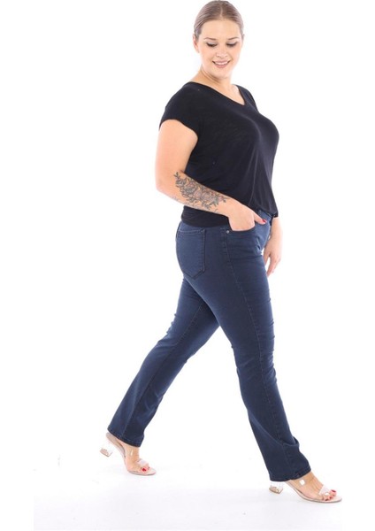 Jeans 305 Boru Paça Yüksek Bel 40-52