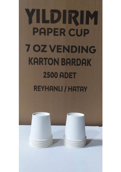7 Oz Baskısız Karton Bardak 1000 Adet