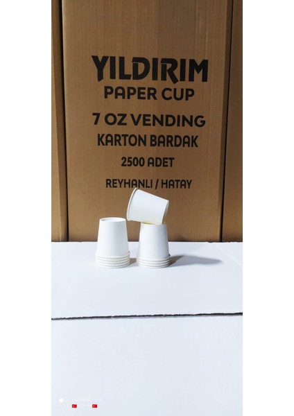 7 Oz Baskısız Karton Bardak 1000 Adet