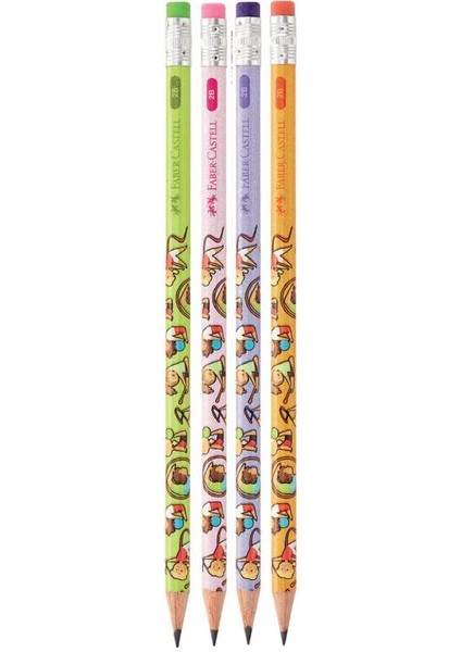Faber Castell Silgili Jimpalstik Kurşun Kalem 4 Adet