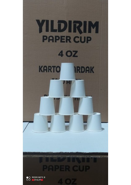 4 Oz Baskısız Karton Bardak 3000 Adet