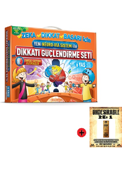 Adeda 6 Yaş Dikkati Güçlendirme Seti YENİ + Kişiye Özel İsimli AHŞAP Harry Potter Kitap Ayracı