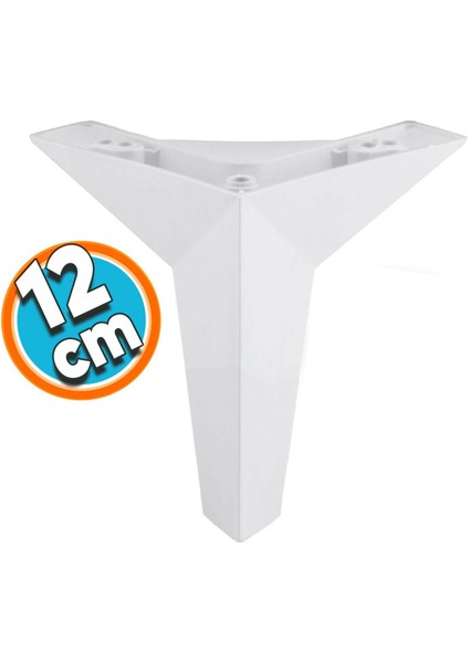 Mobilya Kanepe Sehpa Tv Ünitesi Koltuk Ayağı 12 cm Beyaz Baza Ayak