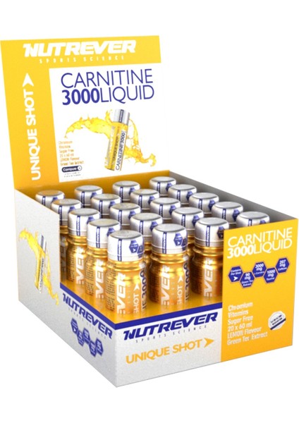 L-Carnitine 3000 Liquid - 20 Ampul -Limon Aromalı