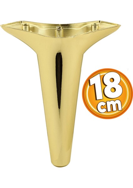 Aspen Lüks Mobilya Kanepe Koltuk Tv Ünitesi Baza Ayağı Ayakları 18 Cm Altın Gold Ayak (4 Adet)