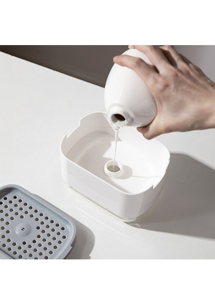 Mutfak Bulaşık Sabunu Ve Deterjan Pratik Pompalı Hazneli Sıvı Sabunluk Ve Sünger Dispenseri modelleri