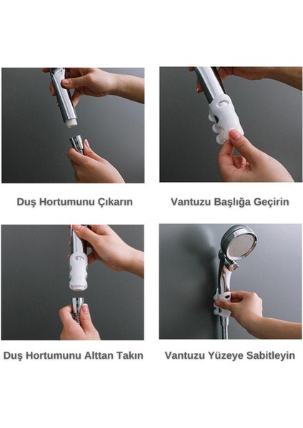 Banyo Duş Başlığı Tutucu Silikon Güçlü Vantuz Vakum Aparatı indirimleri