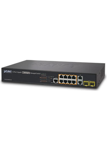 PL-GS-4210-8P2T2S 8 Port Gigabit Poe 2 Port Gigabit 2 Port Sfp 240W Yönetilebilir Poe Switch