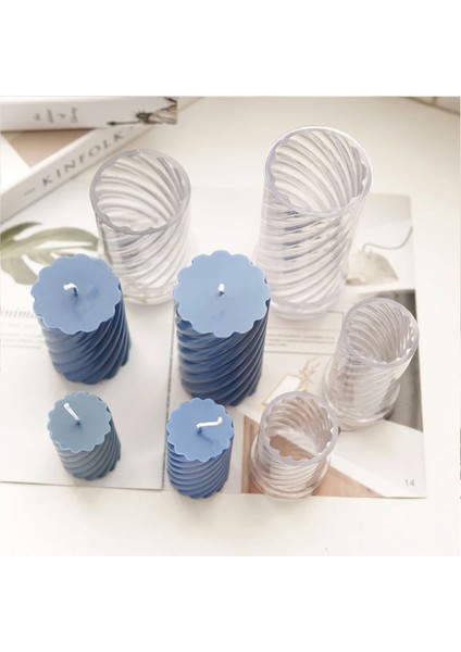 Poli Karbon Mum Kalıbı Mika Sert Plastik Burgulu Mum Kalıbı 8,6x9 cm 6234