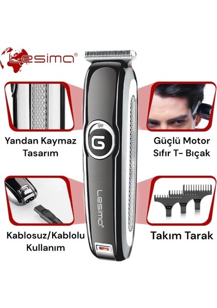 Erkek Siyah Tıraş Makinesi LS-1000