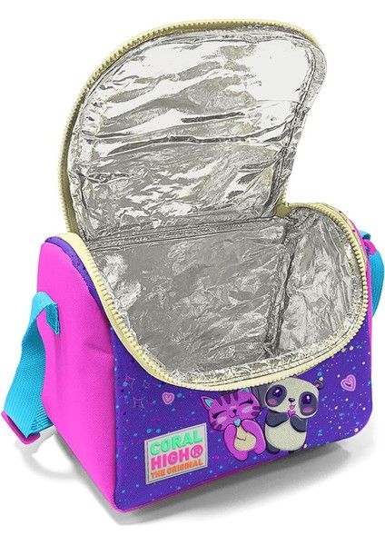 Coral High Kids Mor Pembe Anime Desenli Thermo Beslenme Çantası 11735