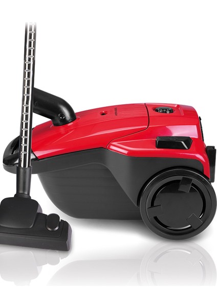 Fuerza Kırmızı 4 Litre Geniş Kapasiteli Hız Ayarlı Toz Torbalı 5 Yıl Garantili Elektrikli Süpürge