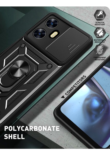 Realme C55 Kılıf Ultra Korumalı Manyetik Sürgülü Vega Kapak fiyatları