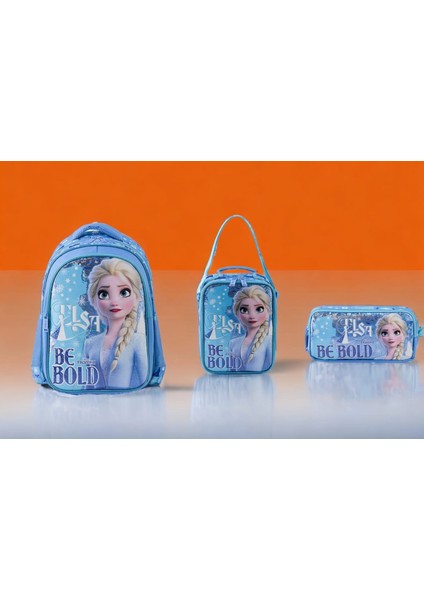 Frozen Ilkokul Çantası Salto Be Bold, Beslenme Çantası ve Kalem Kutusu