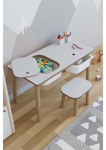 Montessori Çocuk Masası - Oyun Masası - Aktivite Masası - Çalışma Masası - Etkinlik Masası