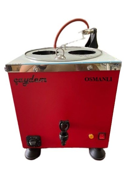 Osmanlı 2 Demlikli Şamandıralı Tam Otomatik Yalıtımlı Çay Kazanı Semaver Çaycı Çay Makinesi