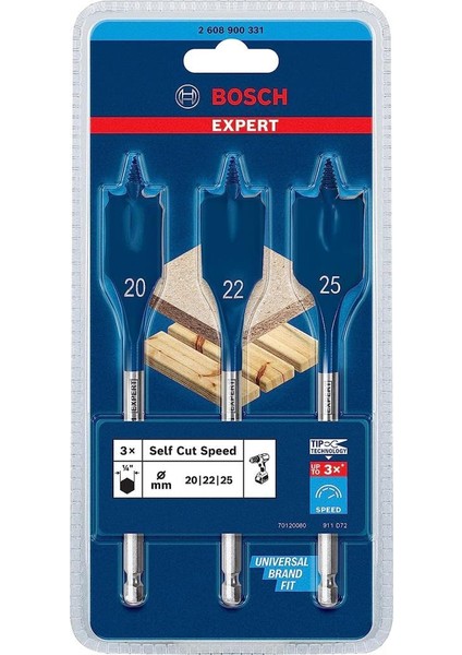 Exp Scs Yaprak Ahşap Matkap Ucu Hex 3lü